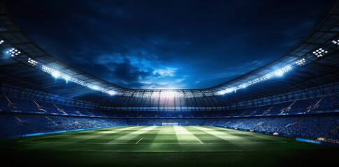 Fototapeta na wymiar game soccer football sport world goal arena green light stadium. Generative AI.
