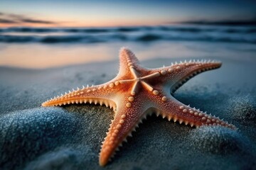 Fototapeta na wymiar Best for Web Use - Starfish on the Beach. Generative AI