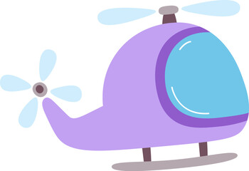 Cartoon Helicopter Vehicle