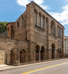 Vertical Exposure of the Palazzo di Teodorico from the Via di Roma Street in Ravenna, Italy