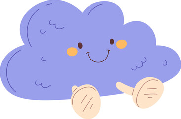 Sitting Cloud Character