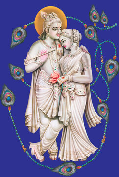 Radha Krisna Jogol Milon Photo 20 x 30 HD Photo