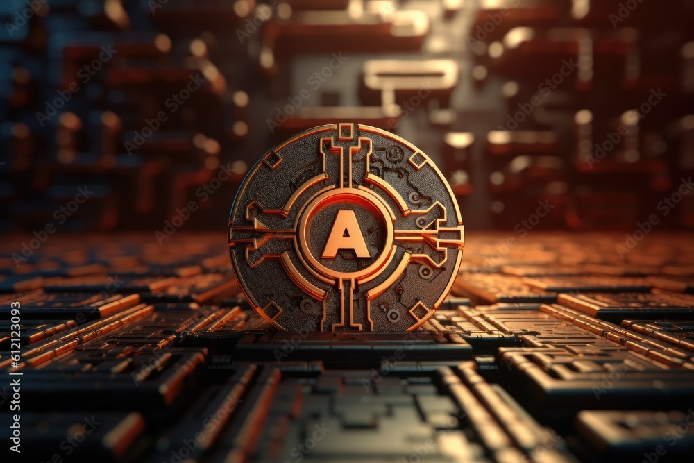Aufkleber ai, artificial intelligence concept generative ai