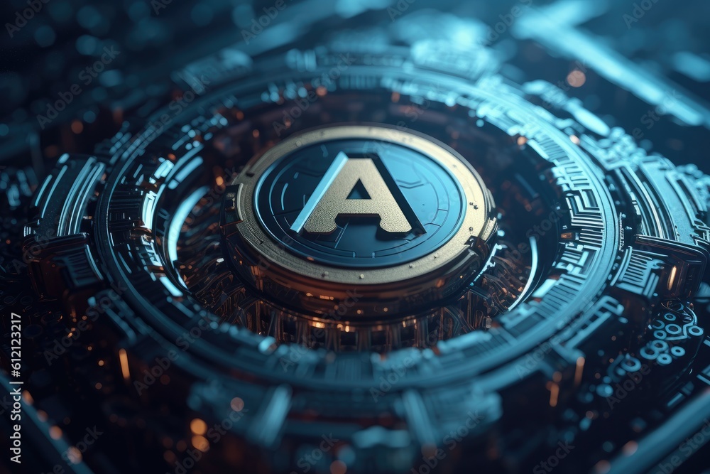 Aufkleber ai, artificial intelligence concept generative ai