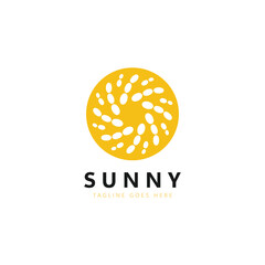 Sun logo and icon Vector design Template