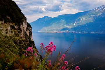 A wonderful view of the beautiful Lake Garda in Italy, Europe