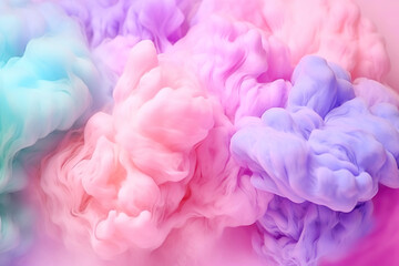 Obraz premium Soft colorful background gradient pastel color palette, banner, presentation template, wallpaper, text place and social media, Abstract geometric fashion, generative ai.
