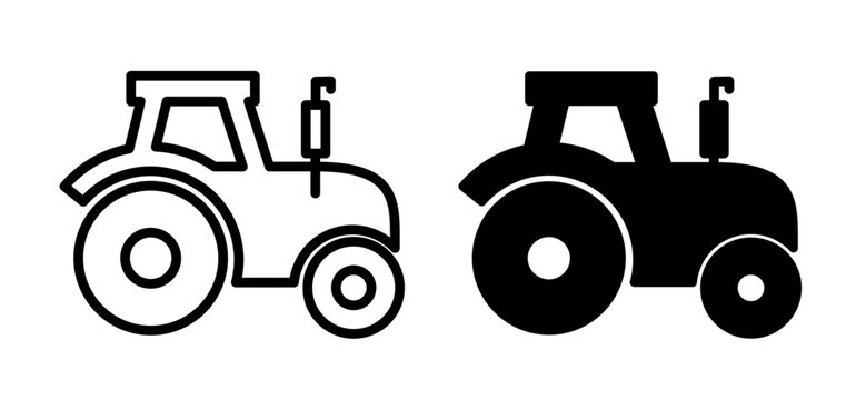 Agriculture farm tractor icon vector. 