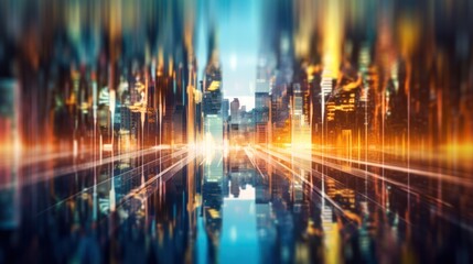 Fototapeta premium abstract business background with buildings and coins. business and finance. Generative AI