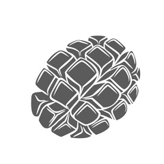 Mango cut into cubes glyph icon vector illustration. Stamp of sliced whole ripe fruit with cubic slices of pulp on rind, top view of tropical mango pieces for cooking vitamin dessert and eating