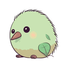Cheerful kiwi bird mascot smiling