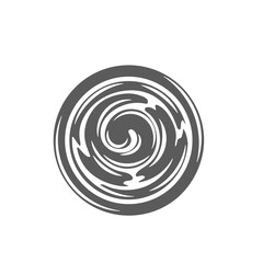 Sauce in bowl, top view glyph icon vector illustration. Stamp of small cup with ketchup for burger, yogurt or mayonnaise delicious dip, whirlpool swirls of spicy mustard or barbecue sauce for dish