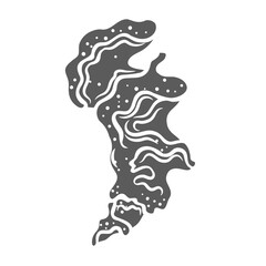 Wasabi sauce splash glyph icon vector illustration. Stamp of wasabi paste stain, wave spot of cream condiment to eat with gourmet Japanese sushi, spicy traditional dressing splatters and drops