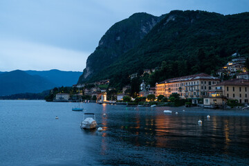 Italian town at lago di como