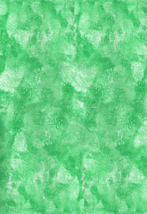 Green Mottled Textured Monotype Art Print