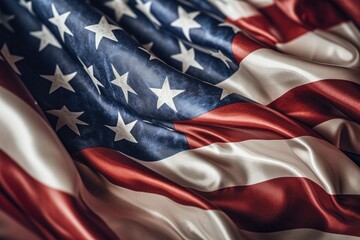 USA flag background. Generative AI