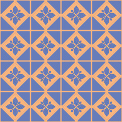 Vector. Seamless mediterranean geometric pattern, ornamental swatches. Talavera template. Portuguese Azulejo. Turkish decoration. Moroccan mosaic. Spanish porcelain. Ceramic dishes, folk ornament.