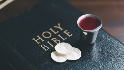 Concept of Eucharist or holy communion of Christianity. Eucharist is sacrament instituted by Jesus....