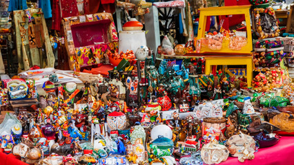 Fototapeta na wymiar Local market with souvenirs - generative ai