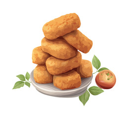 Fresh gourmet meal, healthy vegetarian snack plate