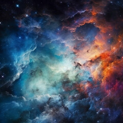 Fototapeta na wymiar Colorful nebula, wallpaper