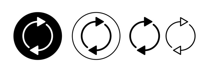 Refresh icon vector for web and mobile app. Reload sign and symbol. Update icon.