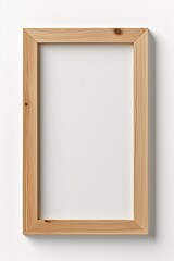 Light Wood Picture Frame. Modern & Simple Narrow Light Wooden Photo Frame: Generative AI