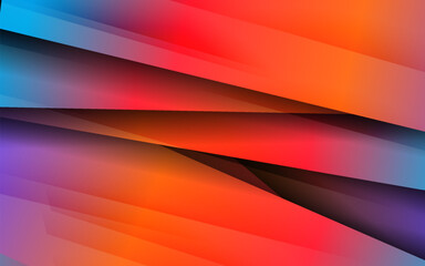 Abstract overlap layer papercut gradient background vector