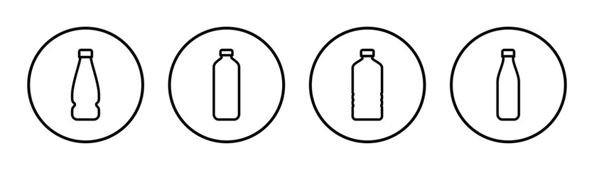 Bottle icon set illustration. bottle sign and symbol