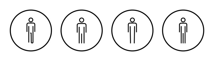 Man icon set illustration. male sign and symbol. human symbol