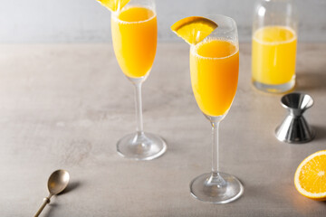 Mimosa cocktail boozy Champagne and fresh orange juice