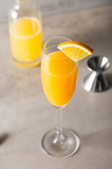 Mimosa cocktail boozy Champagne and fresh orange juice