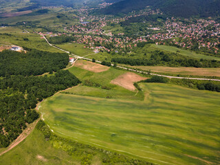 Aerial view of Vitosha Mountain near Village of Rudartsi, Bulgaria