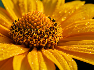 close up of yellow flower