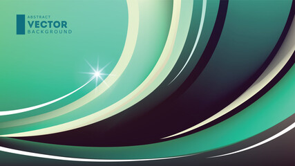 Abstract vector background blue green stars bg