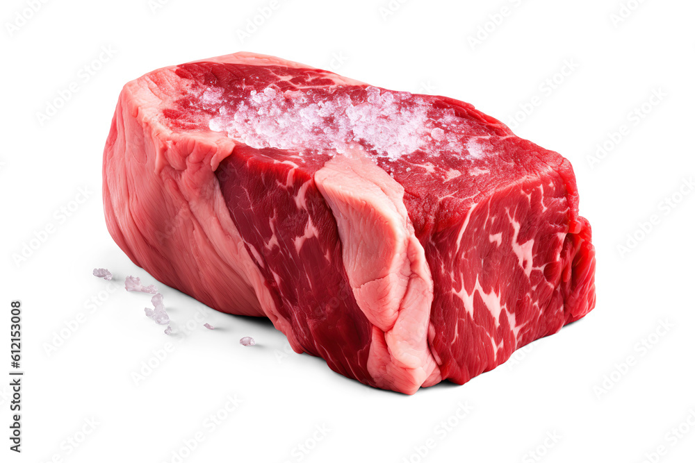 Wall mural Raw beef meat. Ai . Cutout on transparent