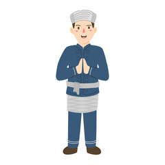 man wearing padang traditional dress