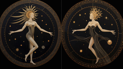 Euphoria in the Cosmos: An Expressive Journey Through Zodiac Personification