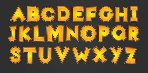 Neon font, alphabet letters font