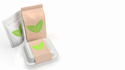 eco product on white background 3d rendering
