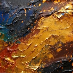 oil and acrylics creating a masterpiece abstract