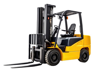Forklift Isolated on Transparent Background - Generative AI  

