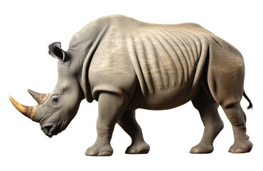 Rhinoceros Isolated on Transparent Background - Generative AI  
