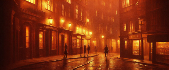 Fototapeta premium 古いヨーロッパの町並み Generative AI