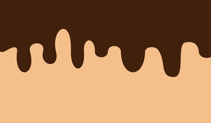 melted chocolate dripping on brows background