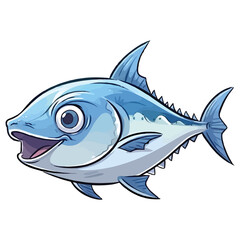 Obraz premium Sweet Tuna: Irresistible 2D Illustration of a Darling Fishy Friend