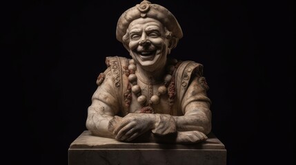 Fototapeta na wymiar greek statue of a clown