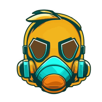 CyberQuack: Illustrating Duck Gas Mask for Safety and Protection in a Cyberpunk World