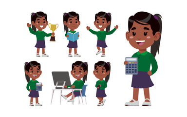 Set of people with different poses