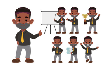 Set of people with different poses